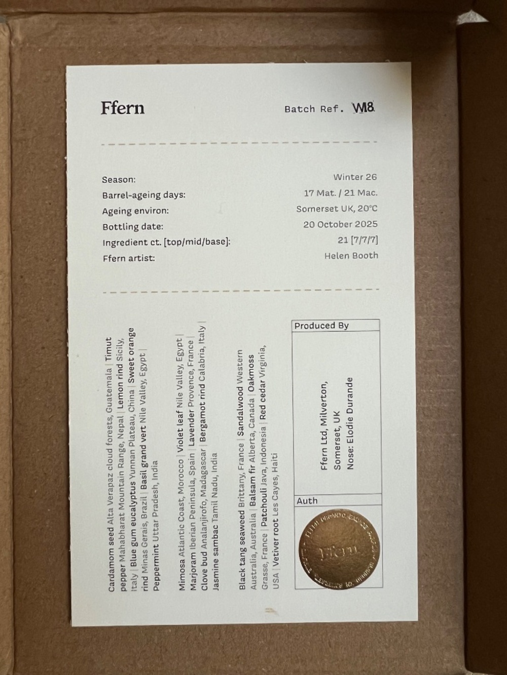 Unopened Ffern Winter 26 - Picture 4 of 8